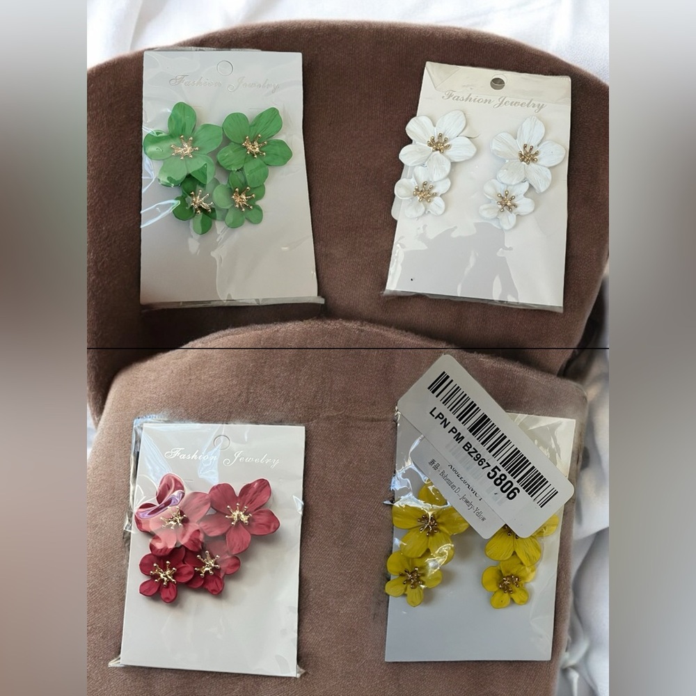 Fashion Jewelry Floral Earrings Bundle- Brand New with Tags